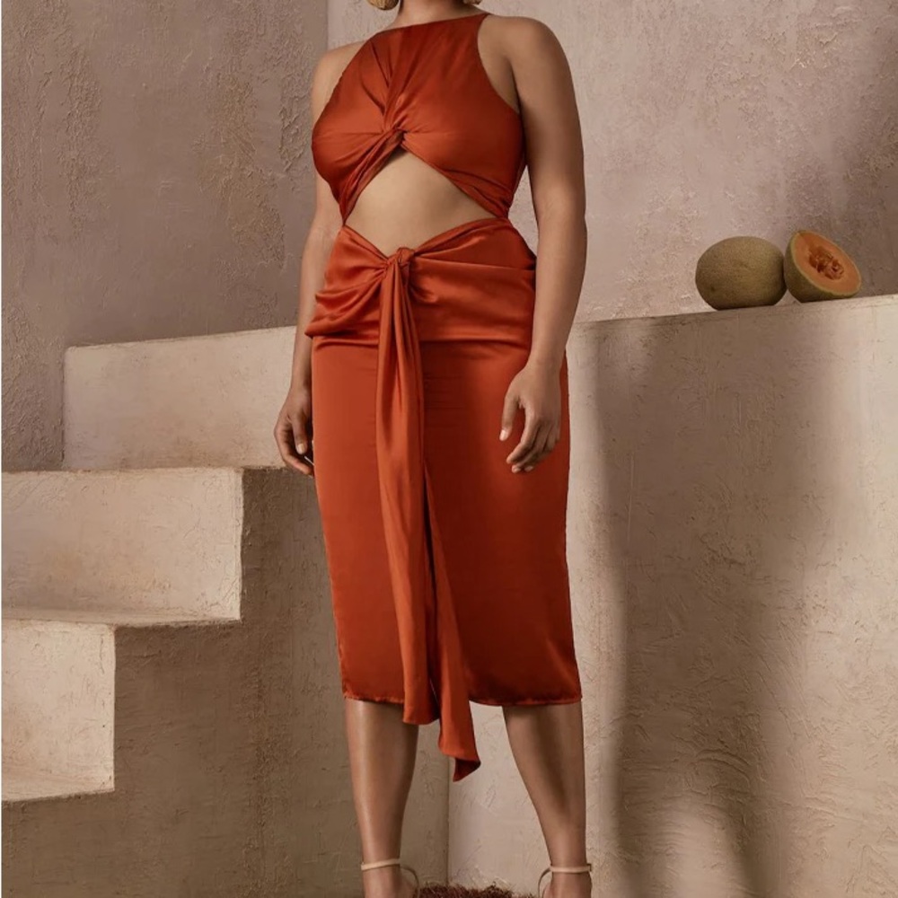 Andrea Iyamah Reni Dress Orange
